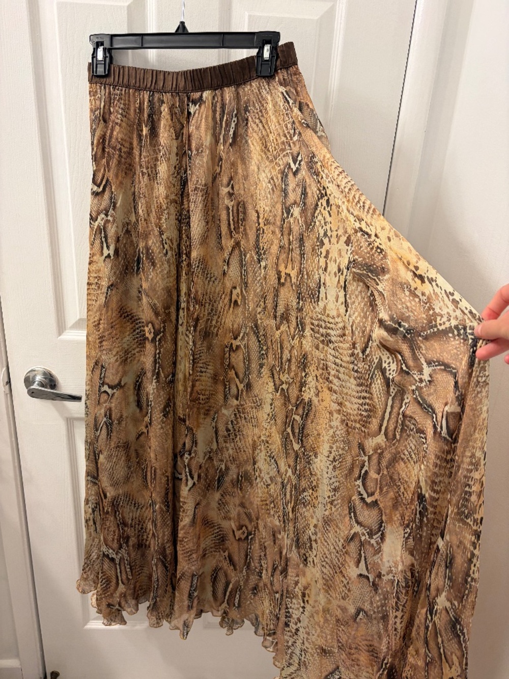 Snakeskin Maxi Skirt Size 2 - Marie France Van Damme